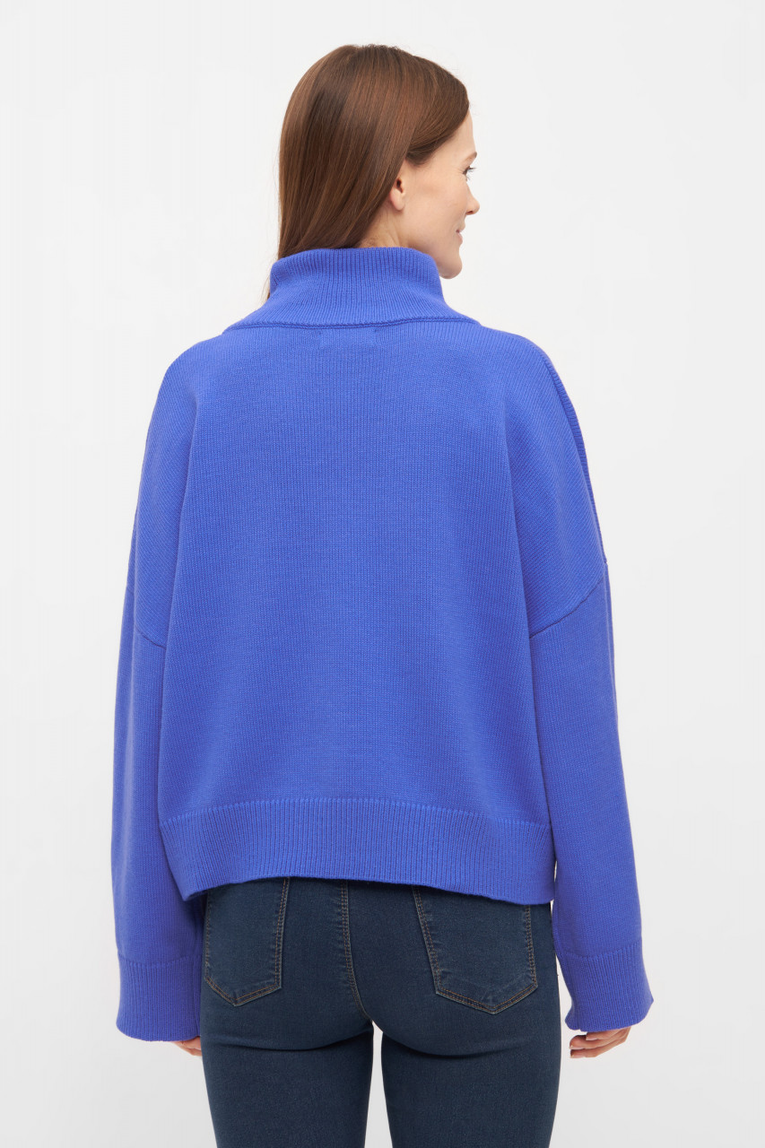 Derbe Strick-Pullover Basic Damen Lila