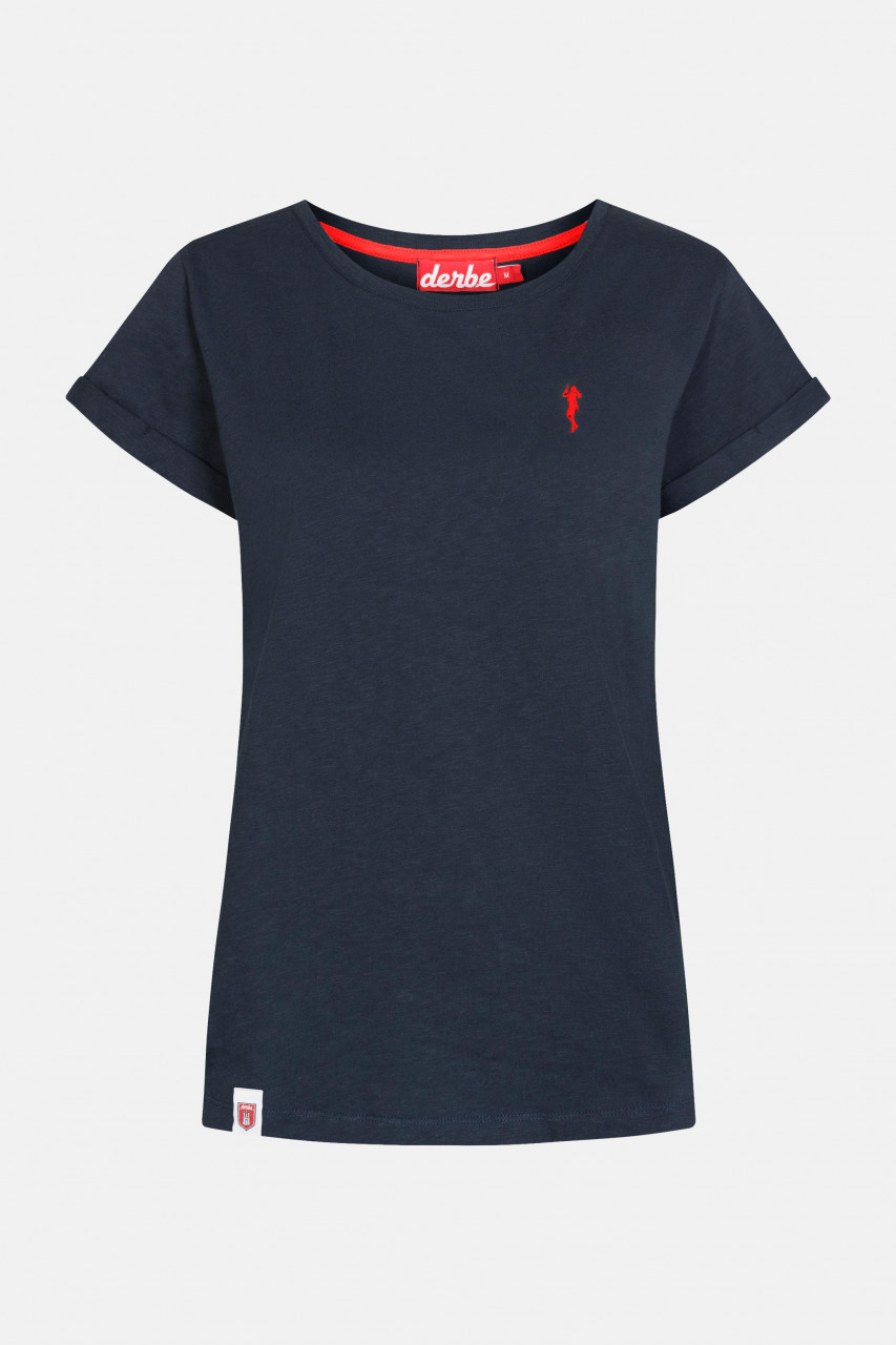 Derbe Basic Kippes Damen T-Shirt Navy Dunkelblau