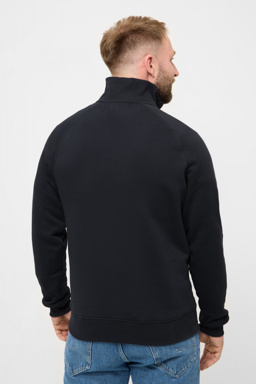 Derbe Halfzip Basic Kippes Herren Dunkelblau Sweatshirt GOTS