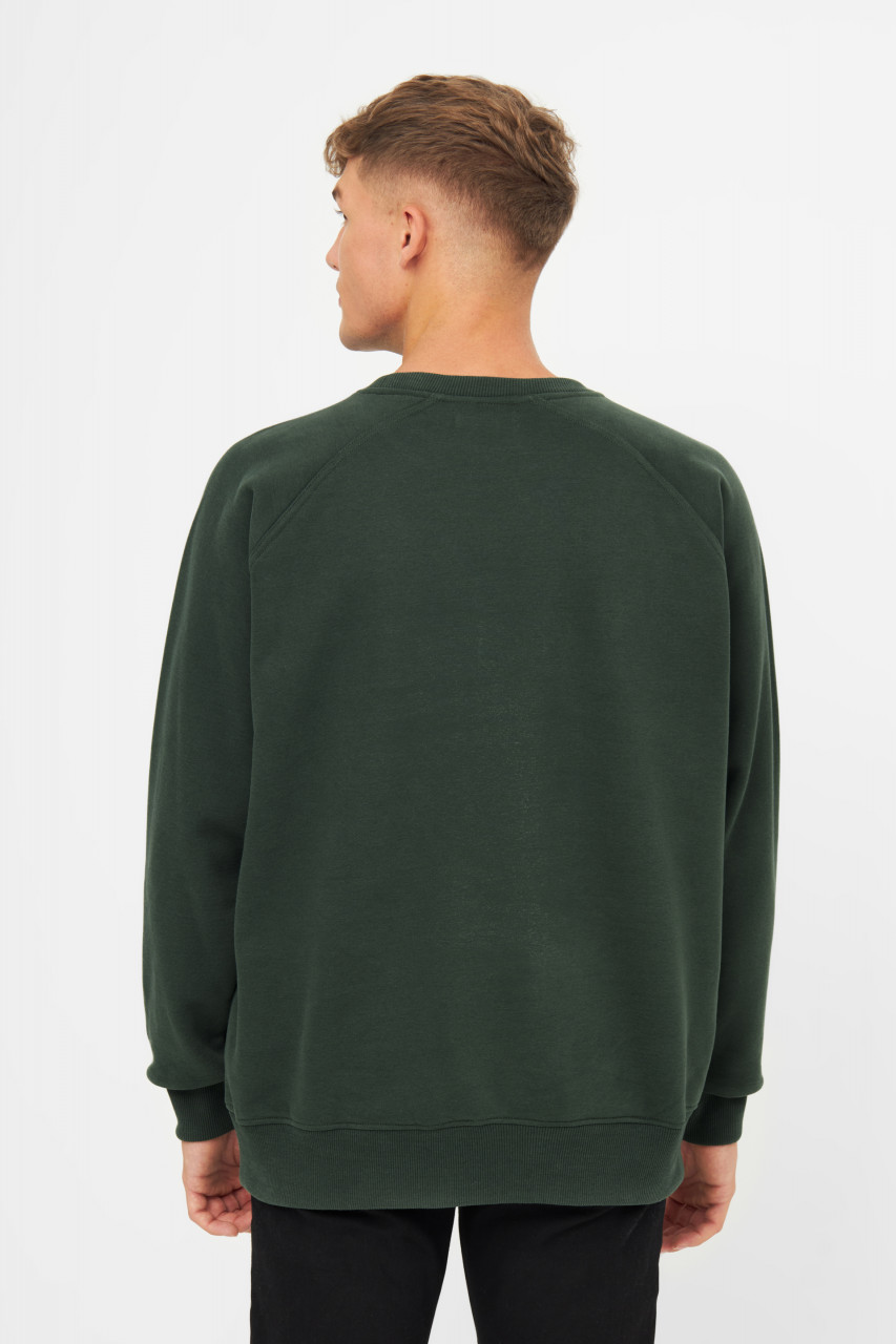 Derbe Sweatshirt Basic Kippes Herren Dunkelgrün Crewneck