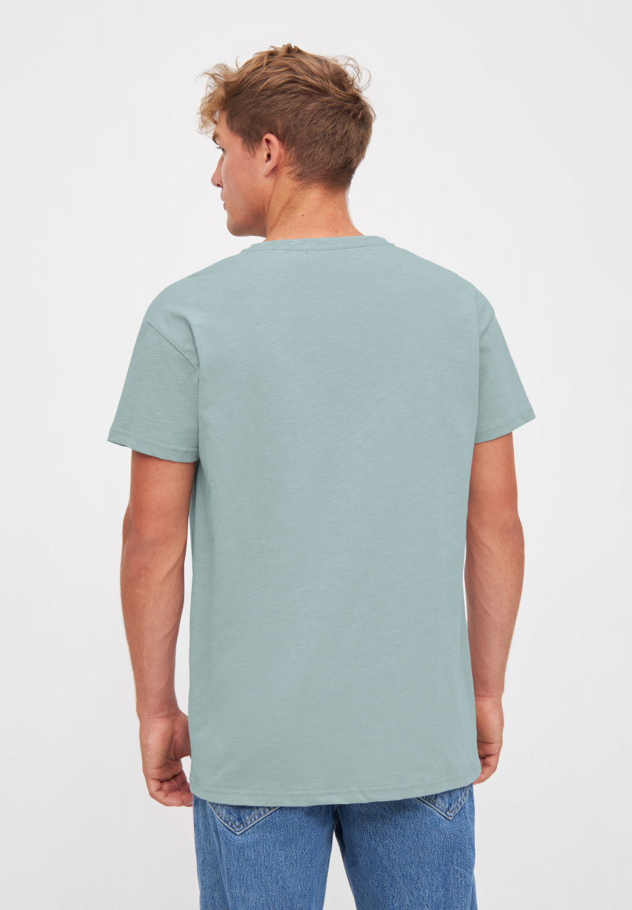 Derbe T-Shirt Basic Kippes Herren Hellblau Türkis