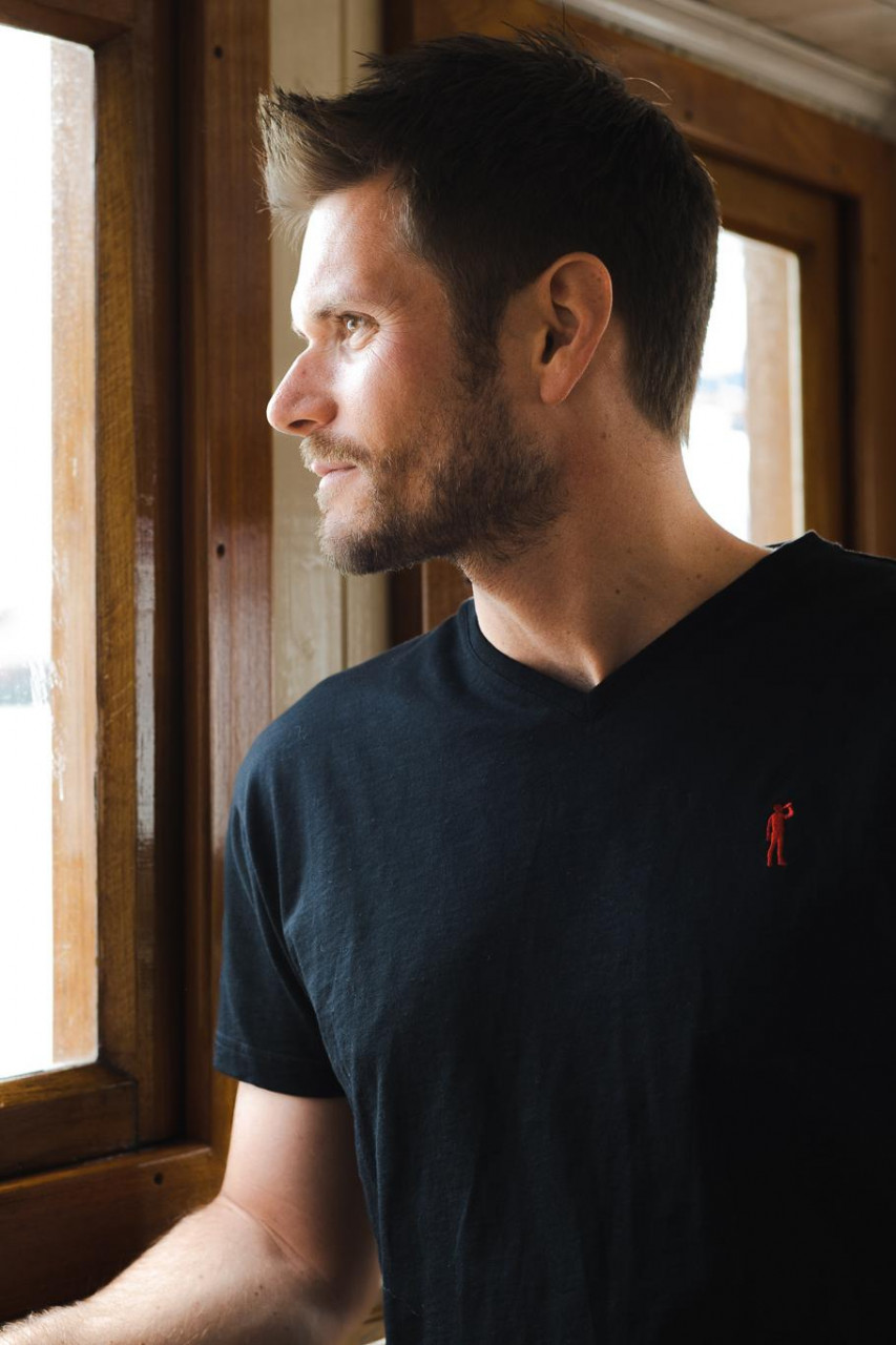 Derbe Basic Kippes Herren T-Shirt Black Schwarz