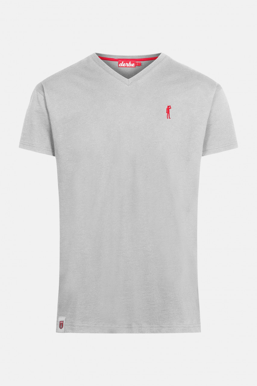 Derbe Basic Kippes Herren T-Shirt Grey Grau