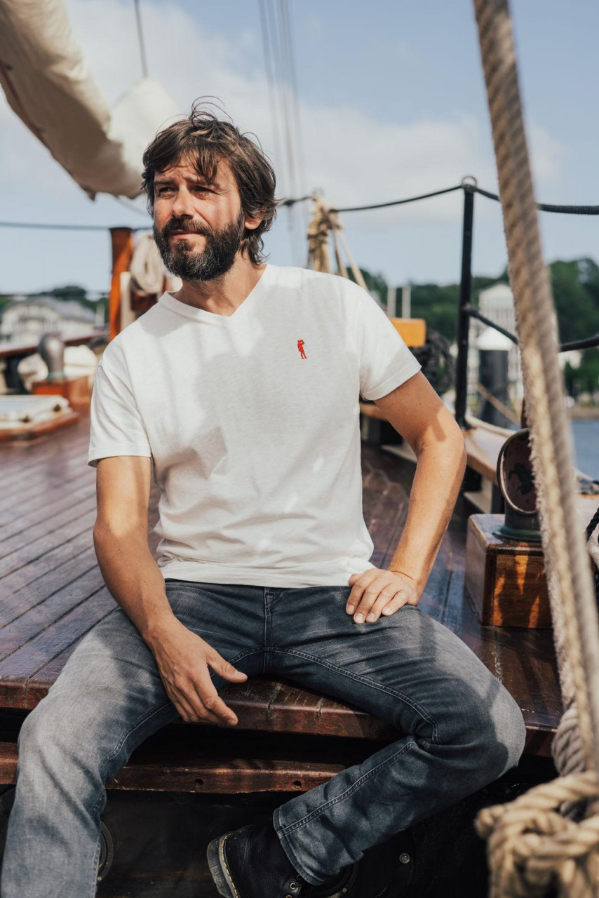 Derbe Basic Kippes Herren T-Shirt Weiß