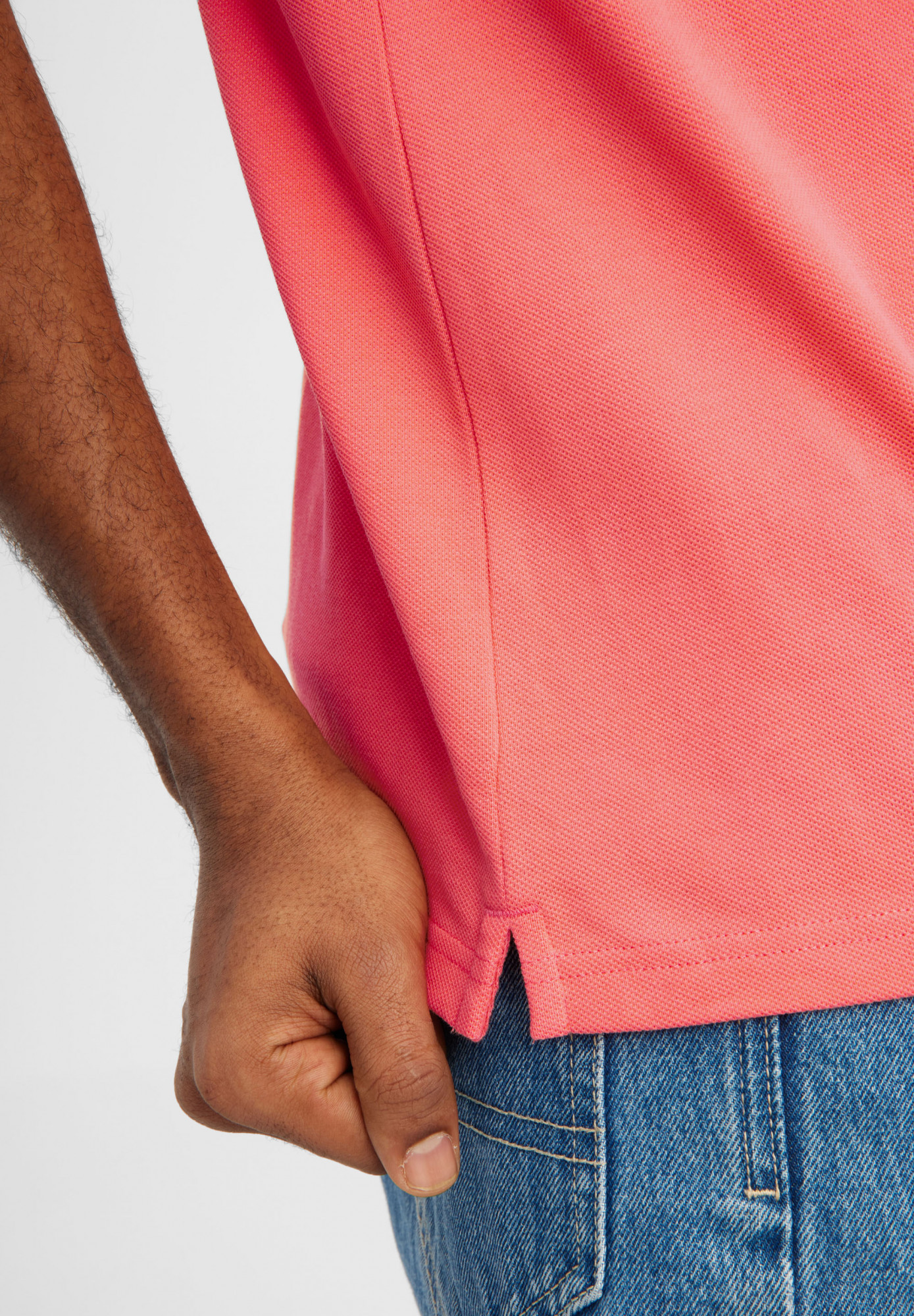 Derbe Polo Shirt Basic Polo Herren Pink GOTS Organic