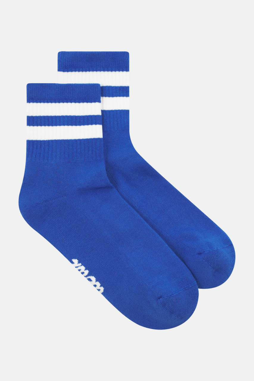 Derbe Socken Basic Short Blau Weiß
