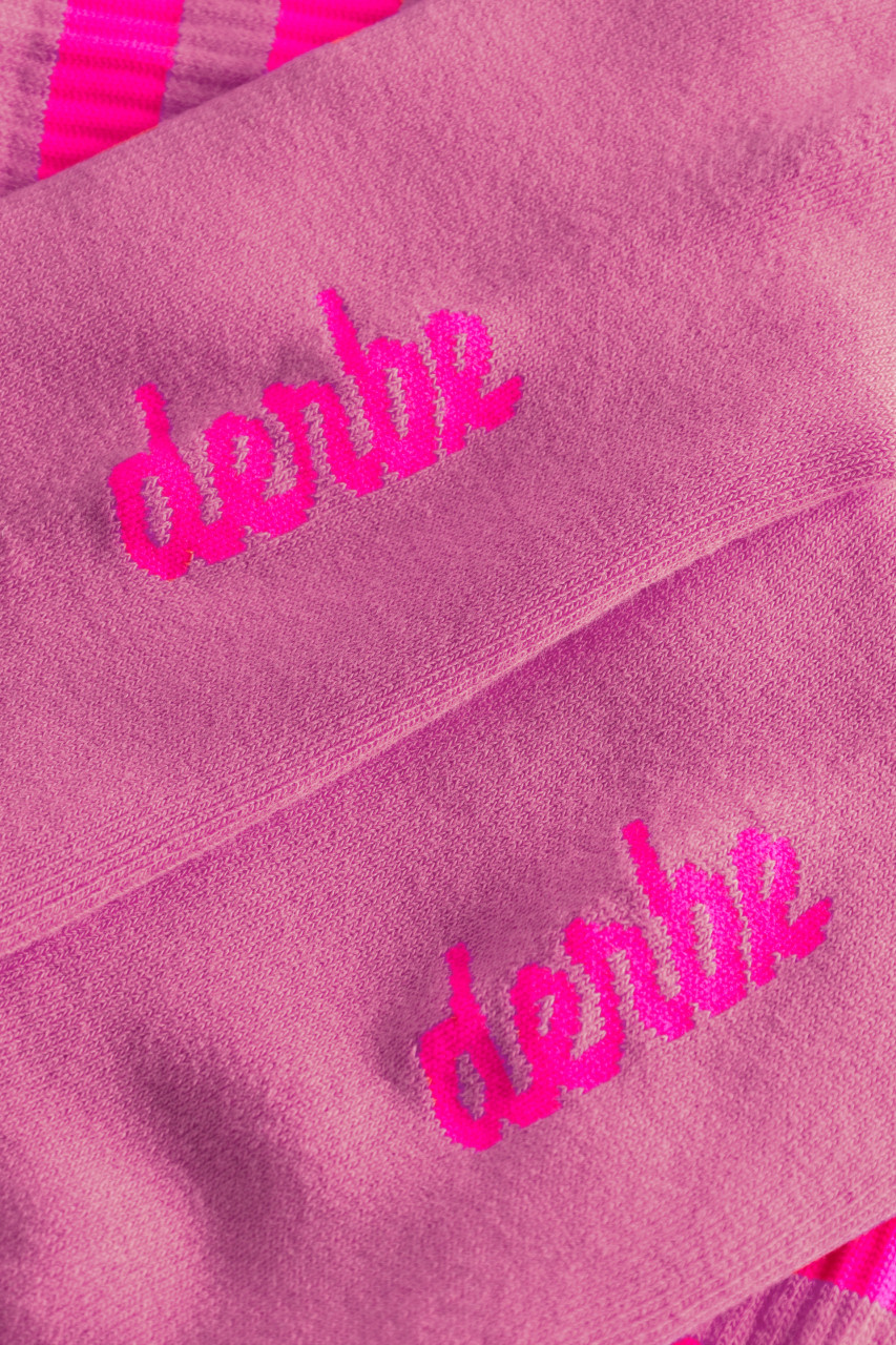 Derbe Socken Basic Short Striped Rosa Pink Gestreift GOTS