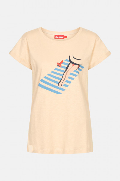 Derbe Beachlady Damen T-Shirt Semolina Beige Nachhaltig Derbe Beachlady Damen T-Shirt Semolina Beige Nachhaltig