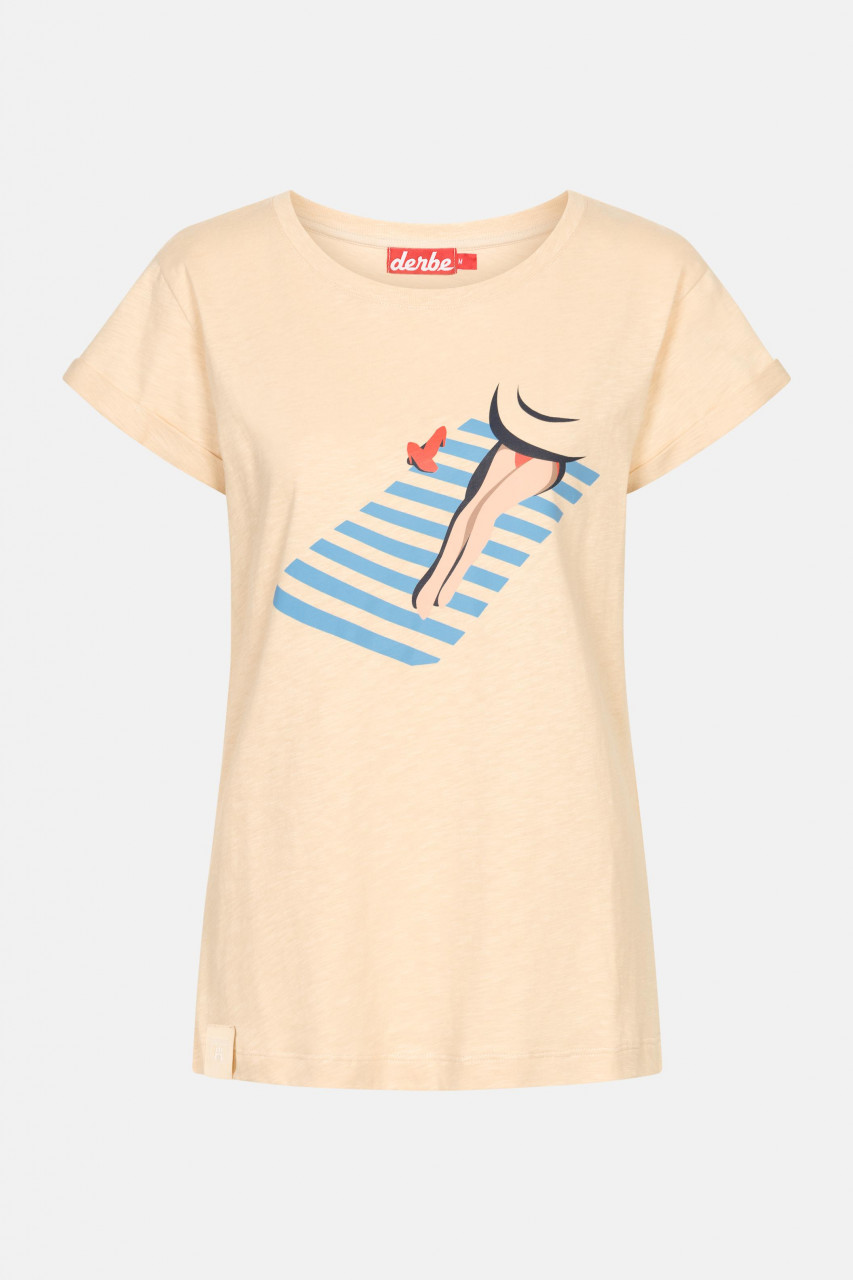 Derbe Beachlady Damen T-Shirt Semolina Beige Nachhaltig