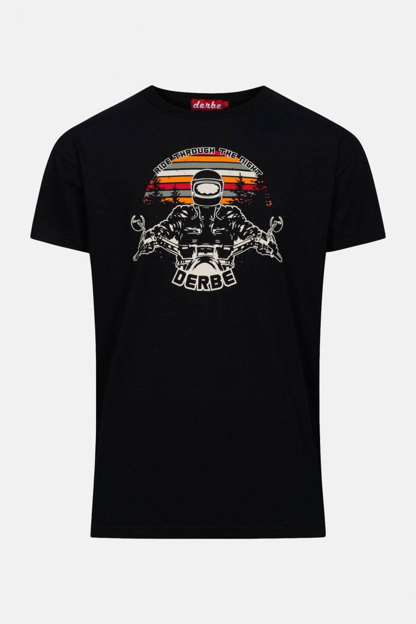 Derbe Biker Herren Shirt Schwarz