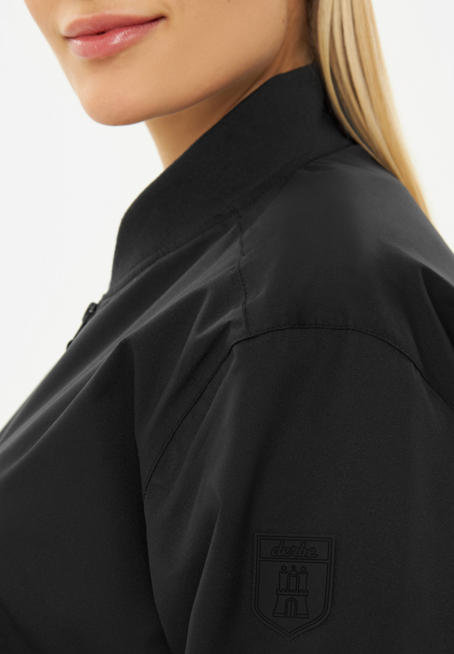 Derbe Übergangsjacke Blousby Damen Schwarz Leo Innenfutter