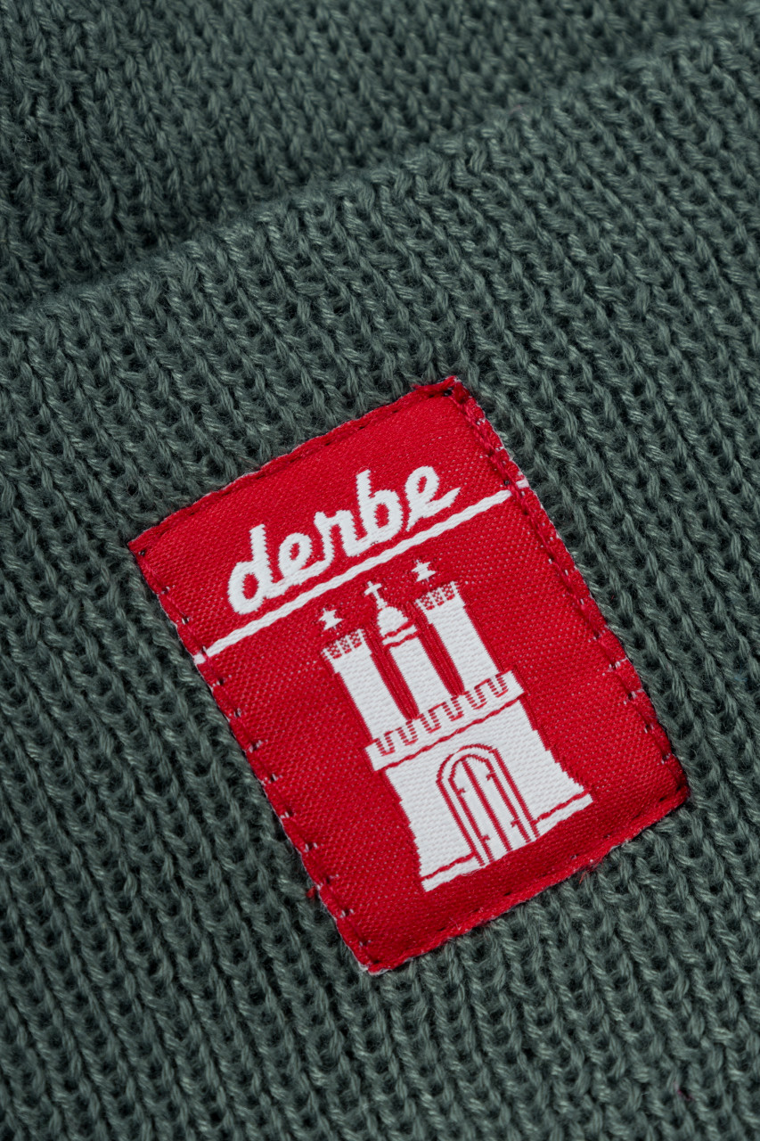 Derbe Mütze Bonnet Dunkelgrün