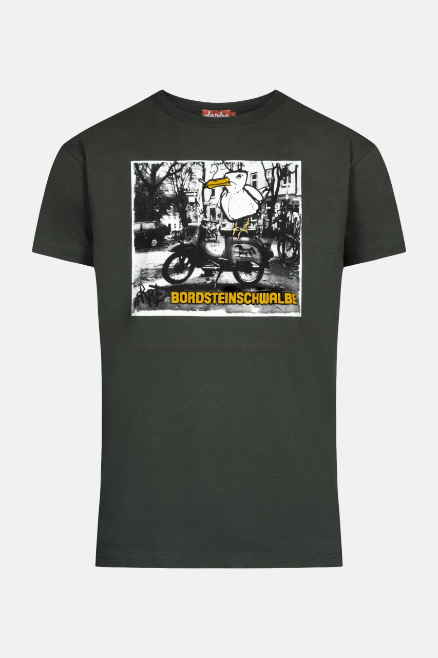 Derbe Bordsteinschwalbe Herren T-Shirt Phantom Schwarz