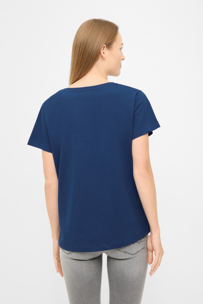 Derbe T-Shirt Brötchenmöwe Damen Blau GOTS Organic