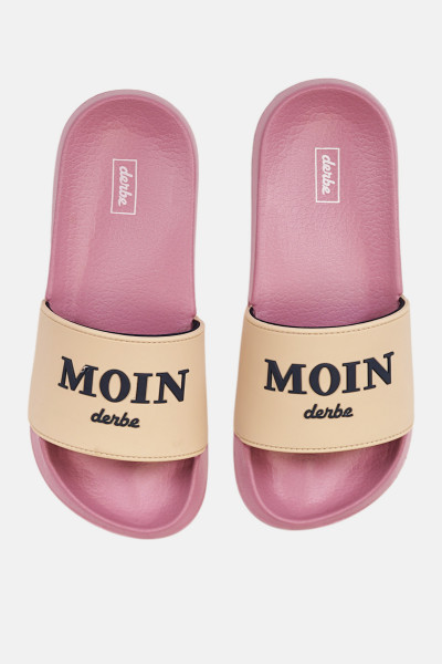 Derbe Buddellette Moin Schlappen Latschen Mauve Semolina Rosa