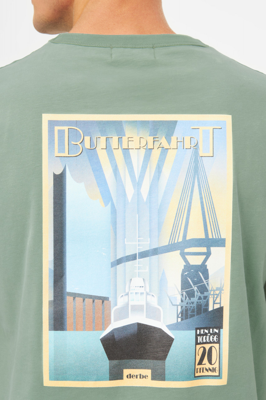 Derbe T-Shirt Butterfahrt Herren Hellgrün