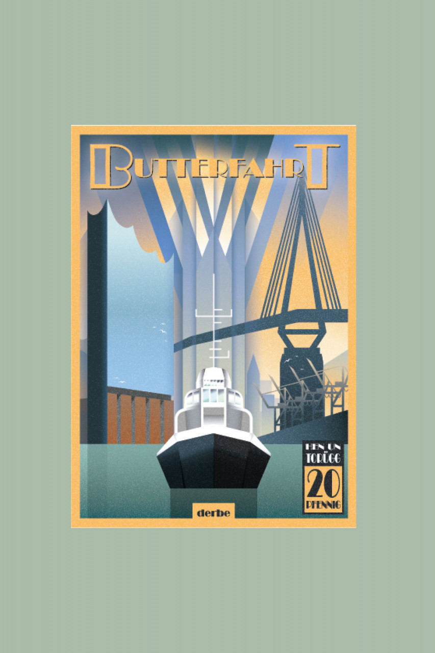 Derbe T-Shirt Butterfahrt Herren Hellgrün