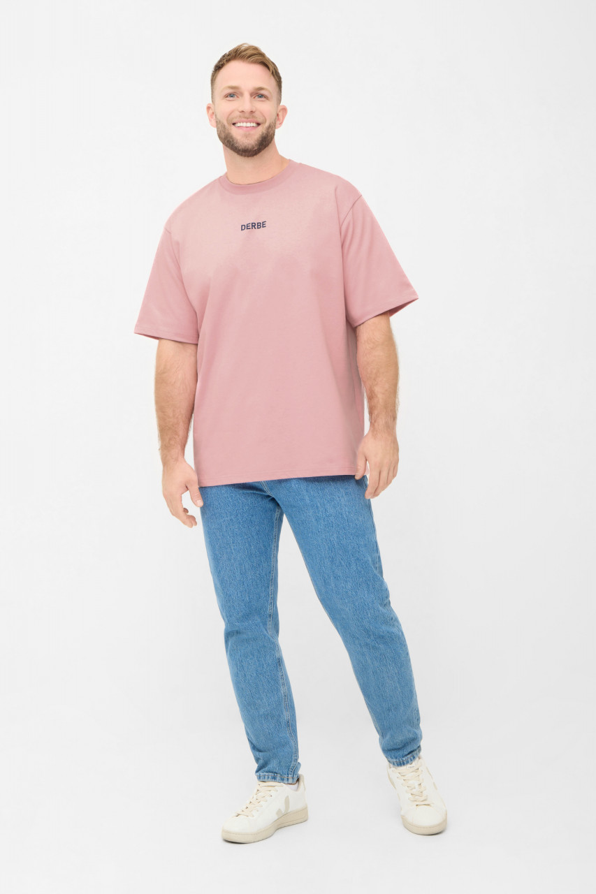 Derbe T-Shirt D+ Herren Rosa GOTS Organic