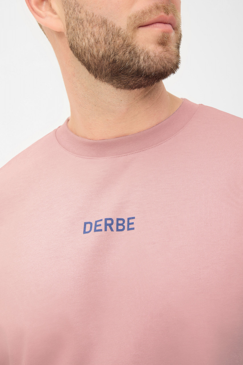 Derbe T-Shirt D+ Herren Rosa GOTS Organic