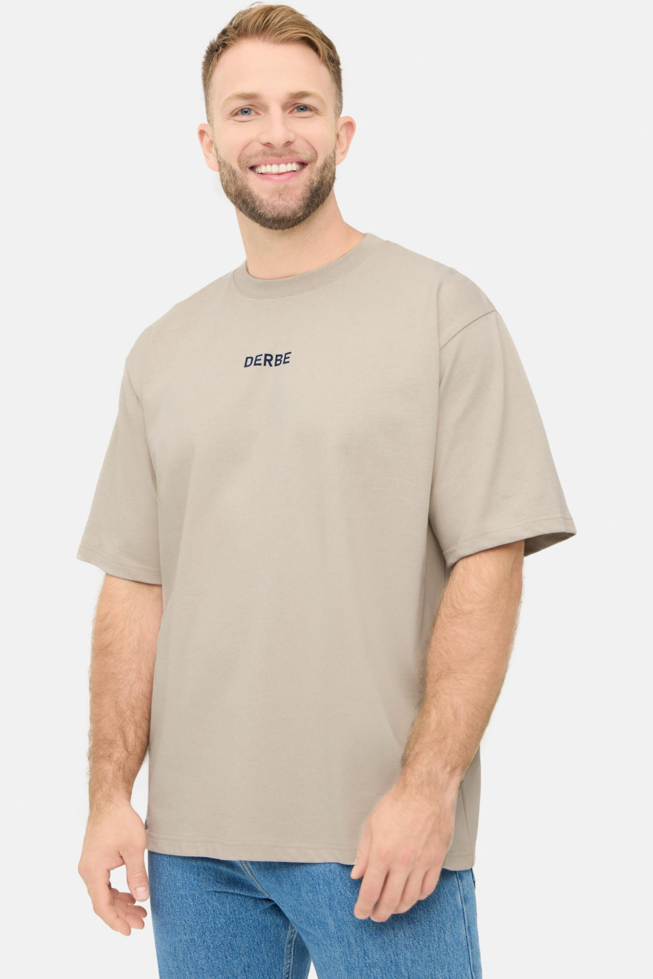 Derbe T-Shirt D+ Herren Beige GOTS Organic