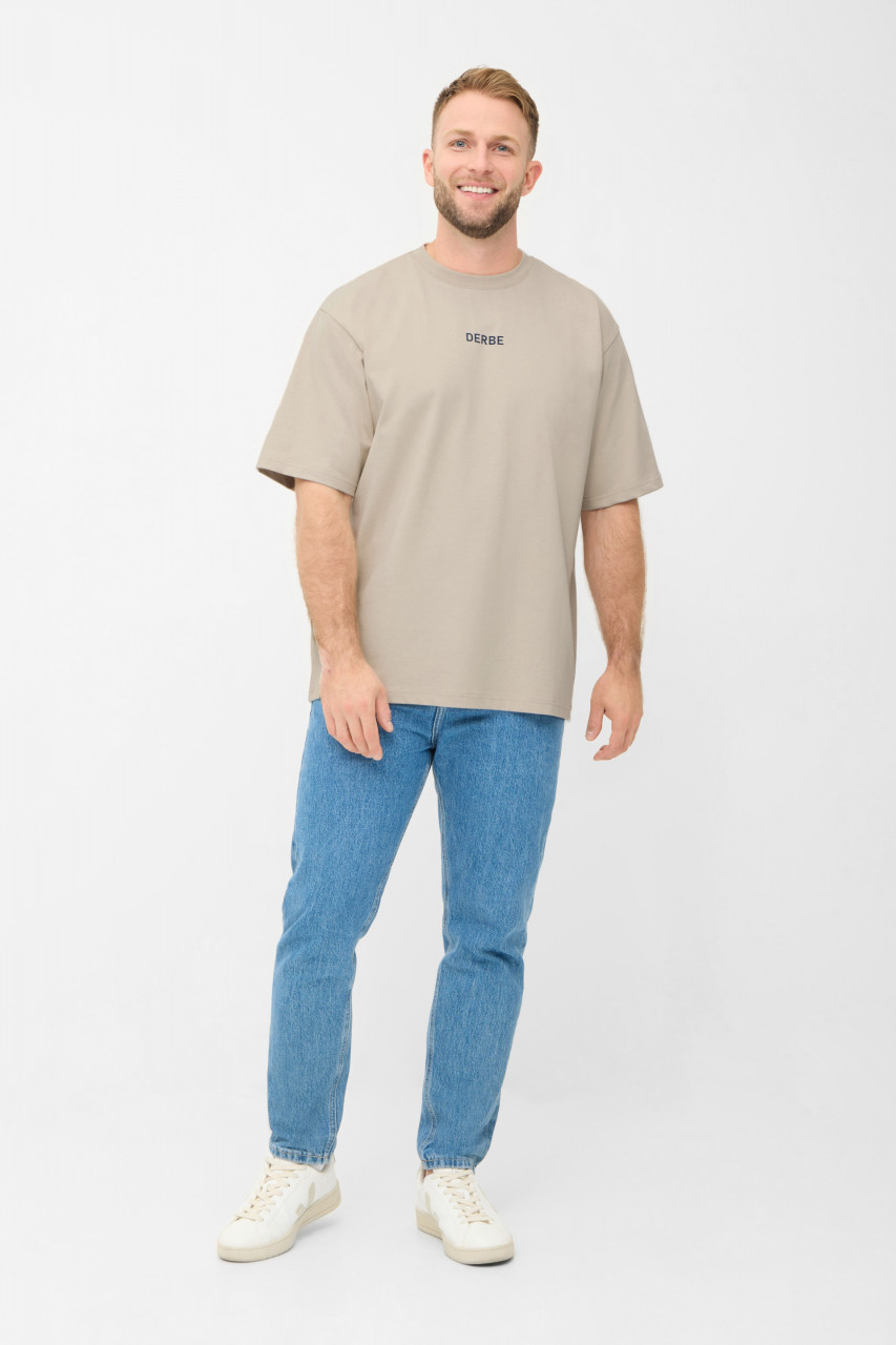 Derbe T-Shirt D+ Herren Beige GOTS Organic