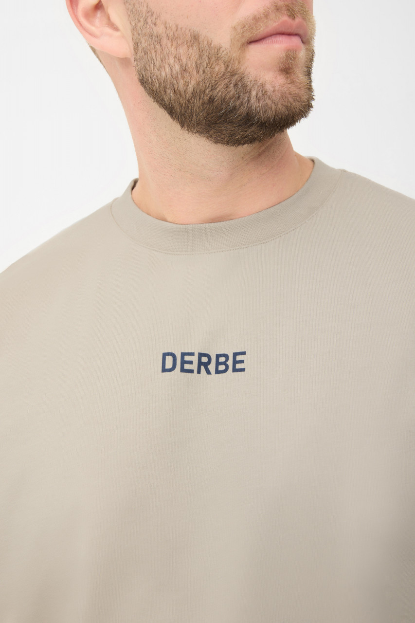 Derbe T-Shirt D+ Herren Beige GOTS Organic
