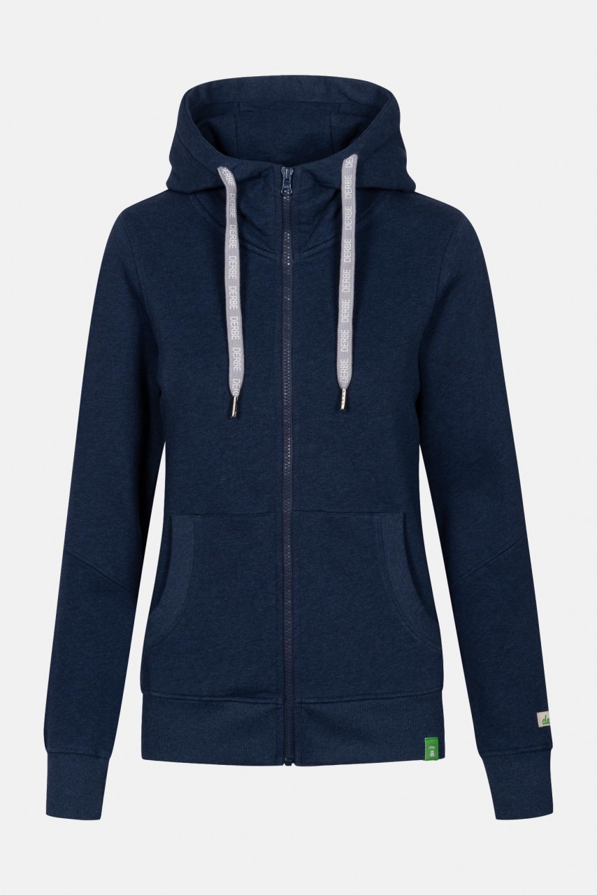 Derbe Delphis GOTS Damen Sweatjacke Dunkelblau