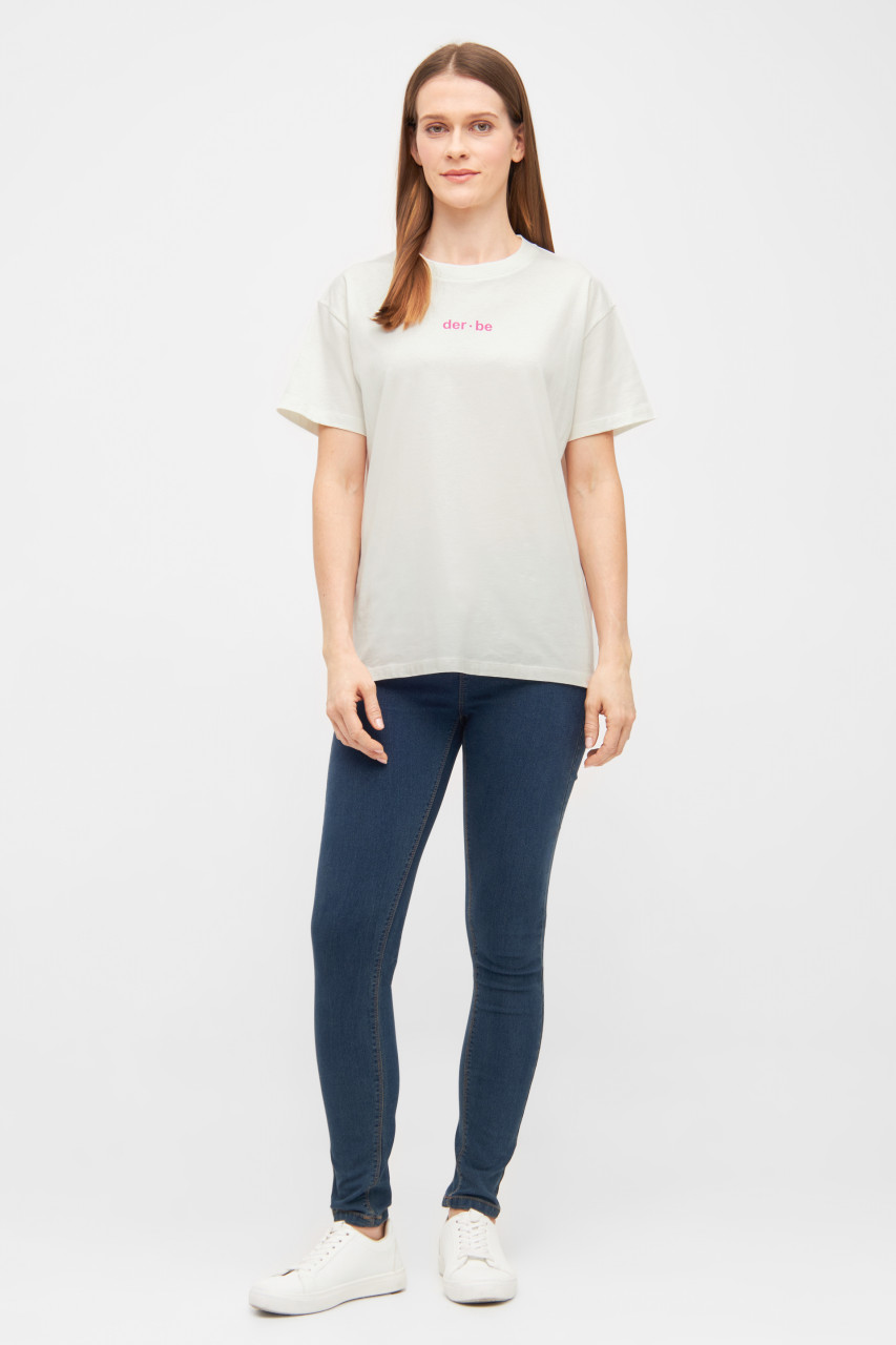 Derbe T-Shirt Derbe Bedeutung Damen Weiß