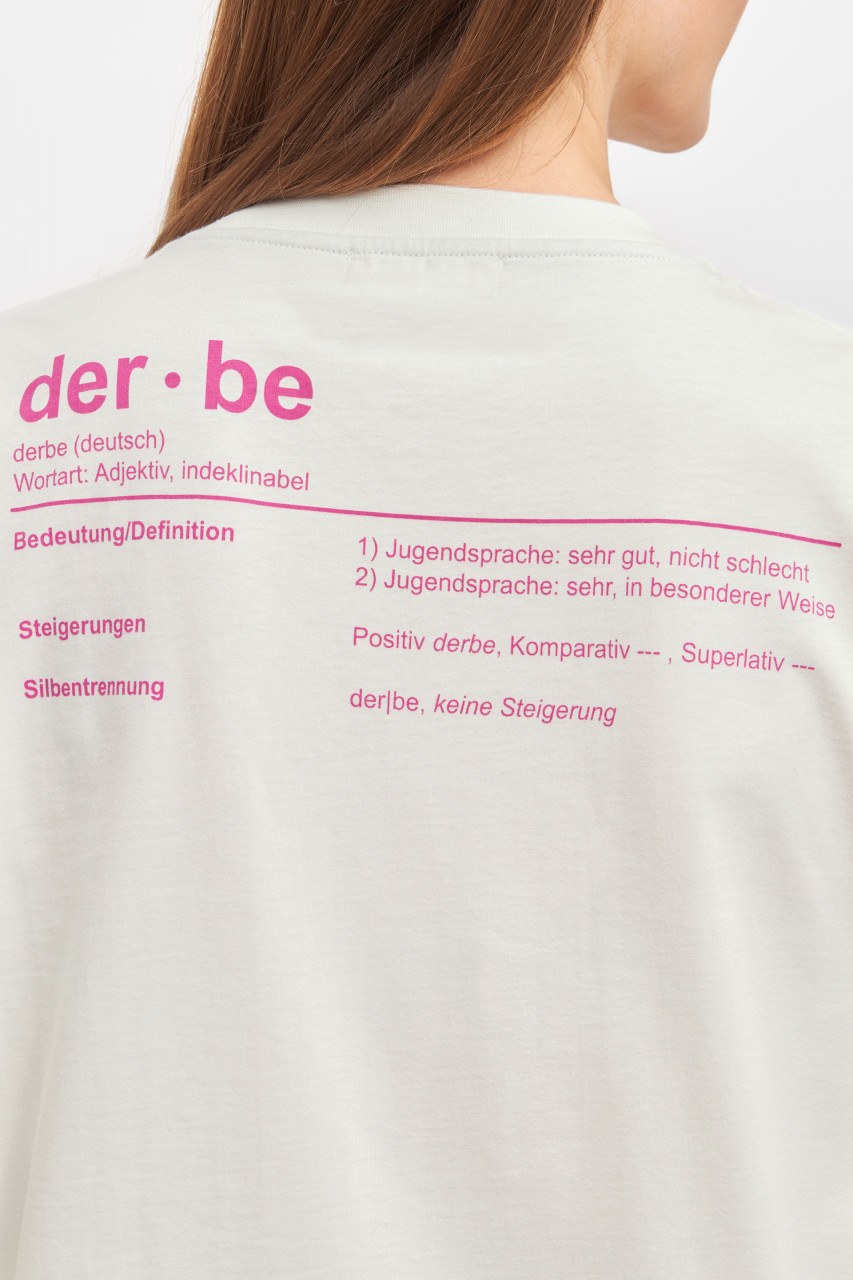 Derbe T-Shirt Derbe Bedeutung Damen Weiß