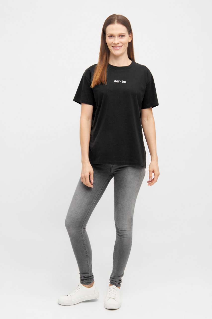 Derbe T-Shirt Derbe Bedeutung Damen Schwarz