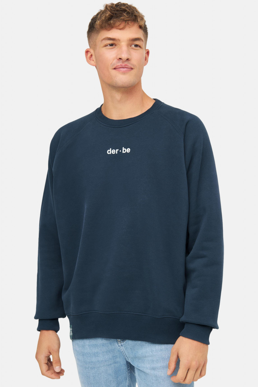 Derbe Sweatshirt Derbe Bedeutung Herren Dunkelblau Crewneck GOTS