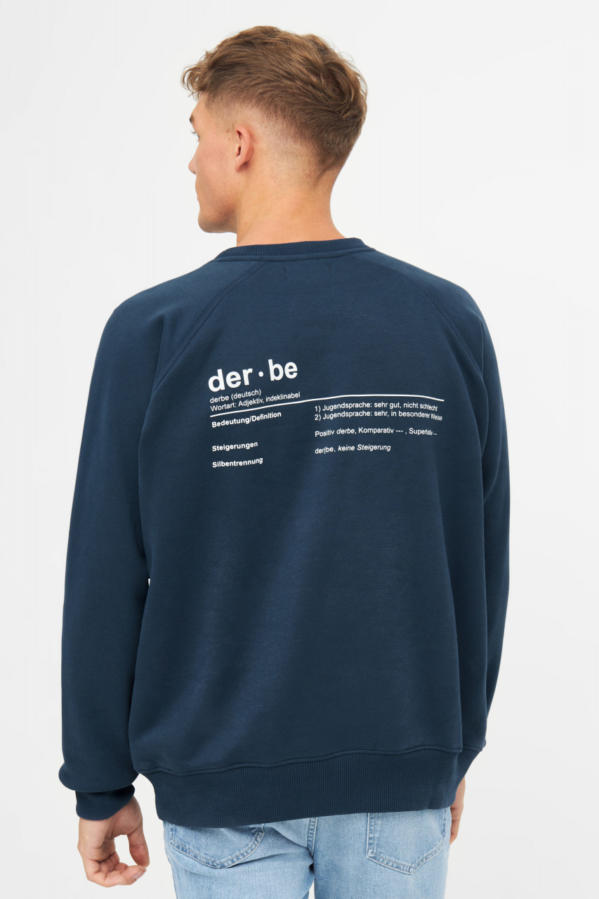 Derbe Sweatshirt Derbe Bedeutung Herren Dunkelblau Crewneck GOTS