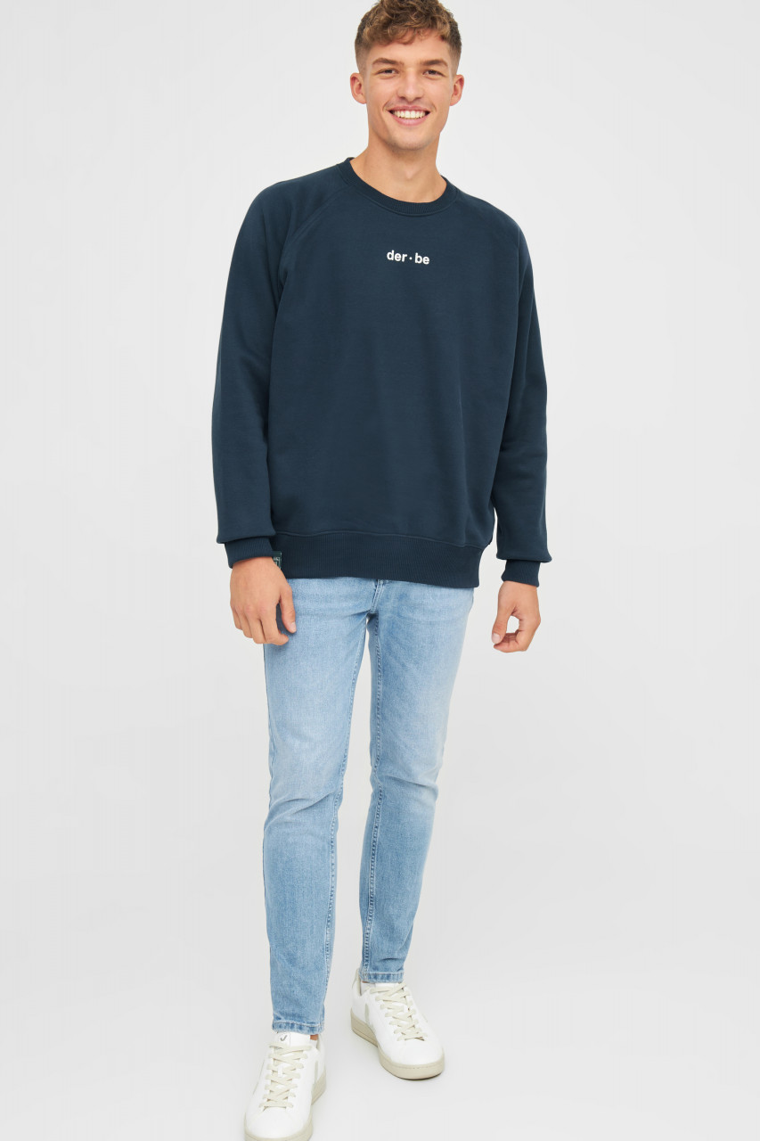 Derbe Sweatshirt Derbe Bedeutung Herren Dunkelblau Crewneck GOTS