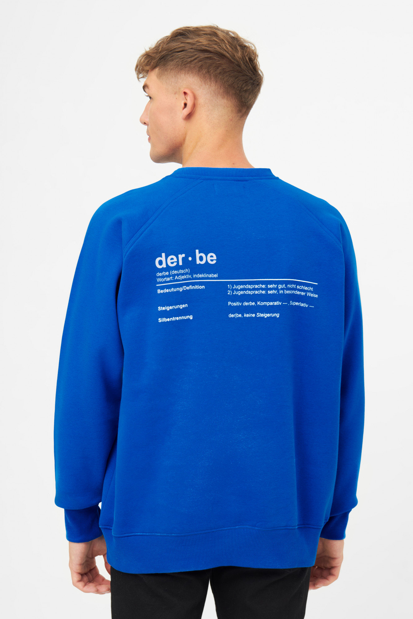 Derbe Sweatshirt Derbe Bedeutung Herren Blau Crewneck GOTS