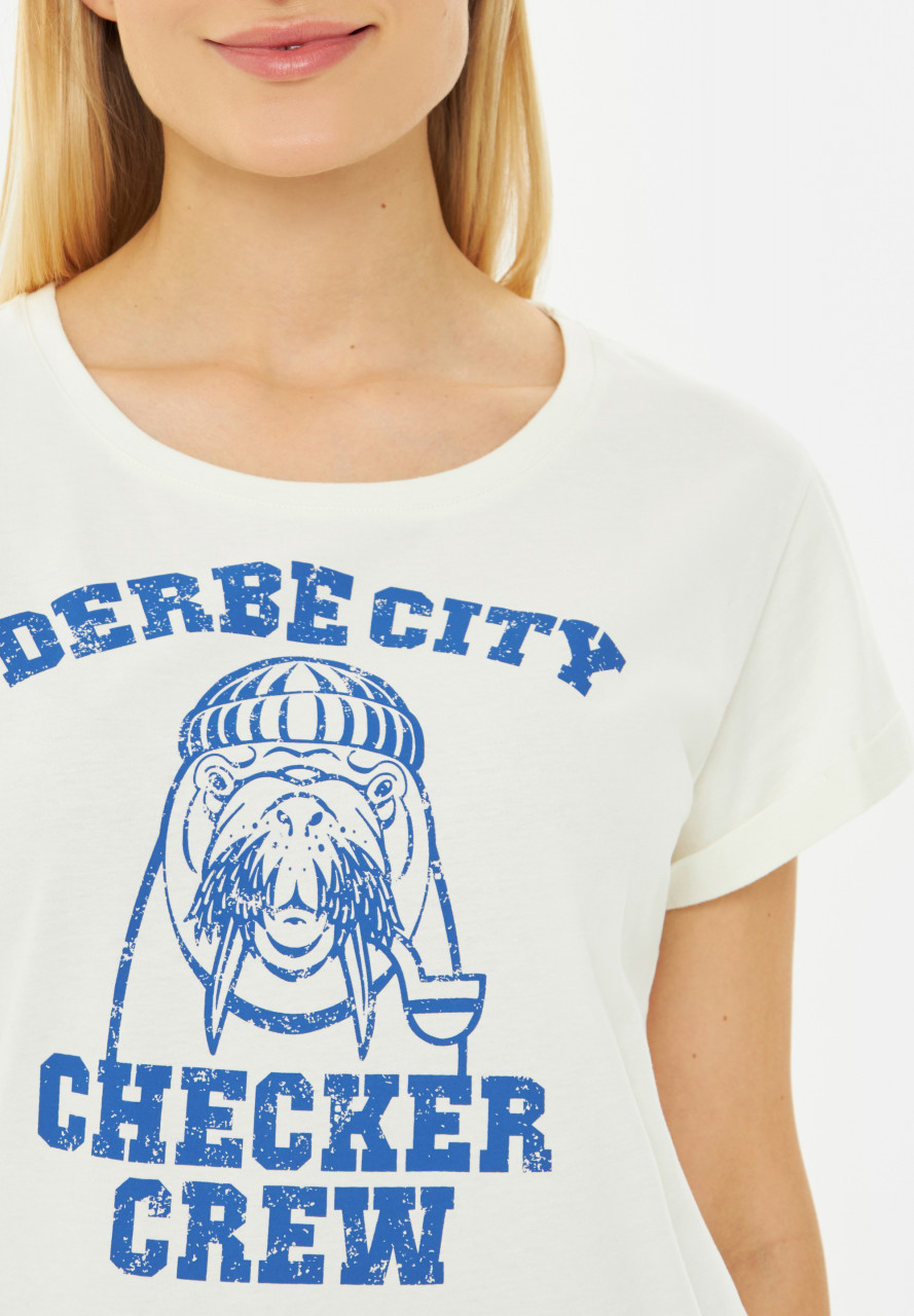 Derbe T-Shirt City Damen Weiß