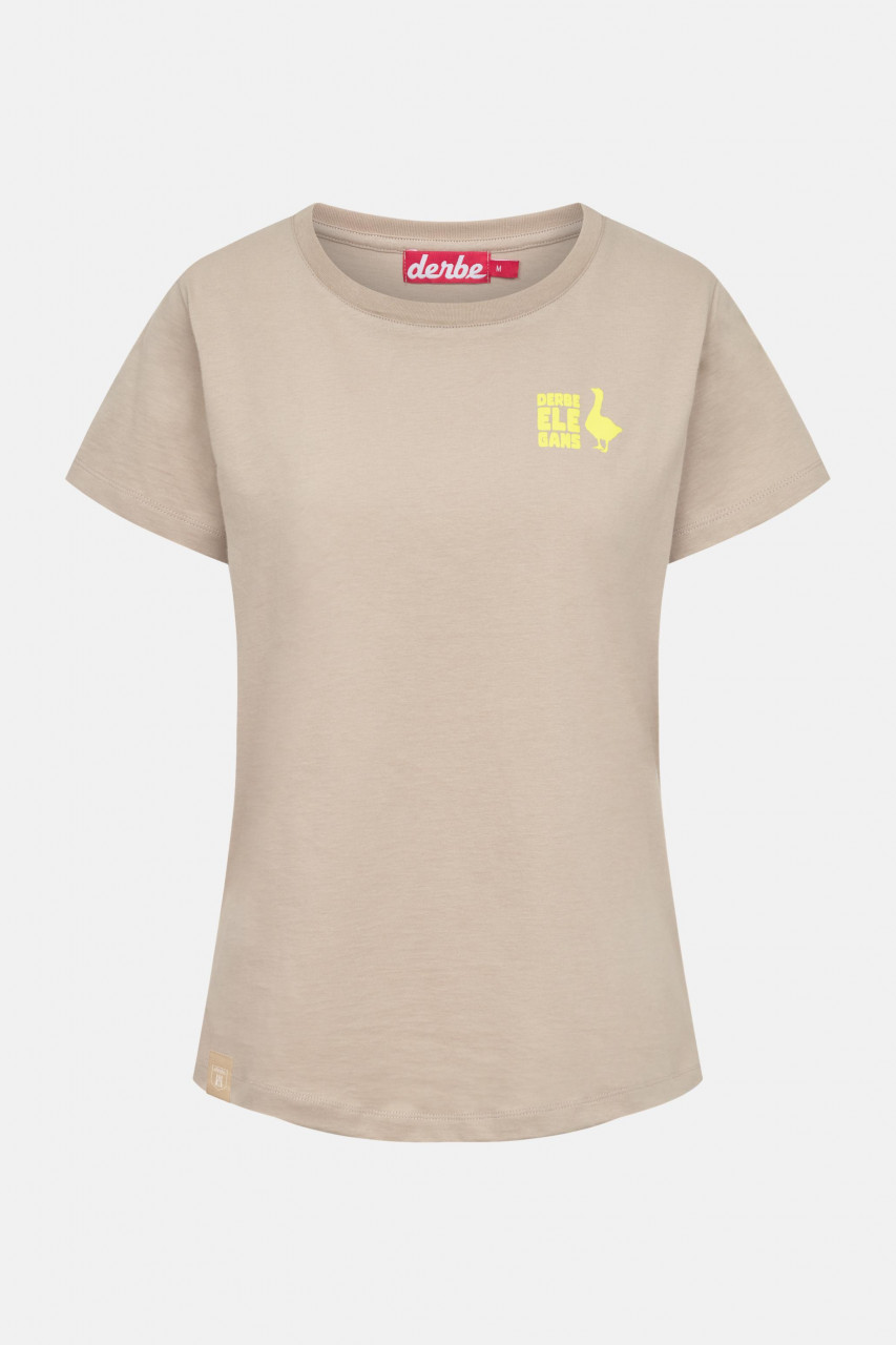 Derbe T-Shirt Derbe Elegans Damen Beige GOTS Organic