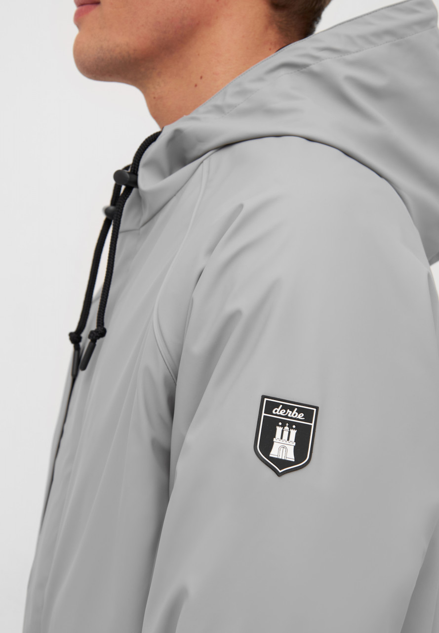 Derbe Regenjacke Passby Plain Herren Grau
