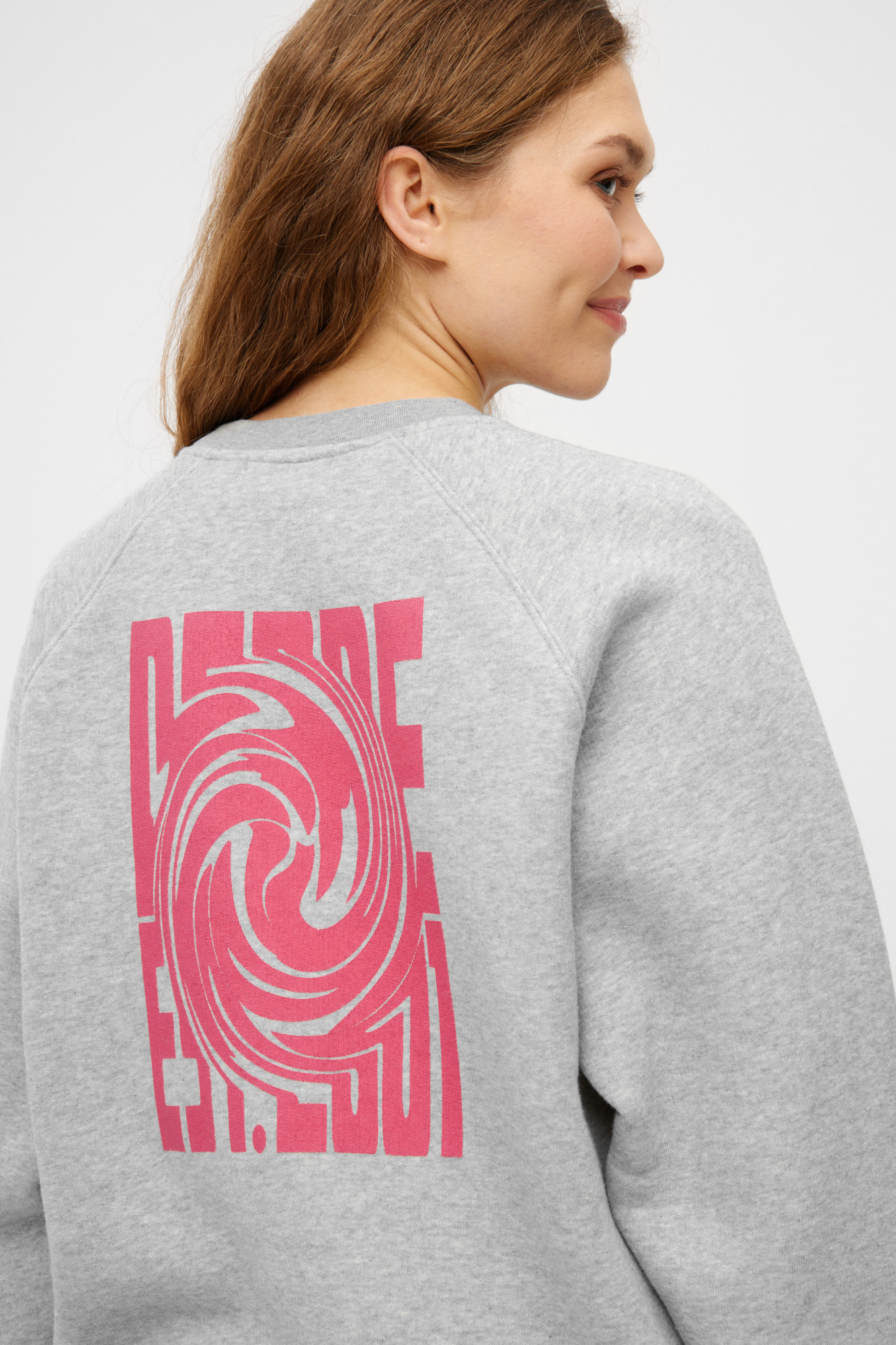 Derbe Sweatshirt Derber Wirbel Damen Grau Crewneck GOTS