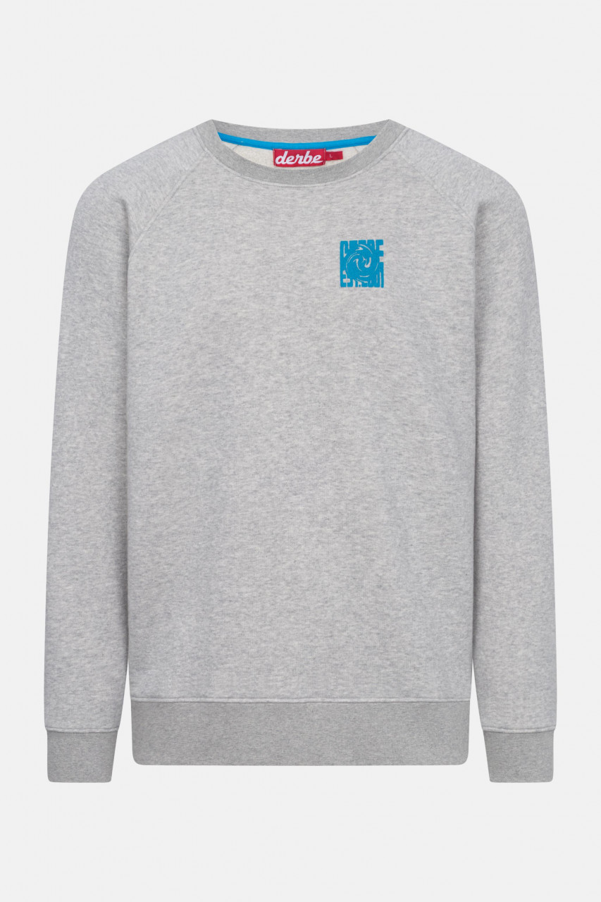 Derbe Sweatshirt Derber Wirbel Herren Grau Crewneck GOTS