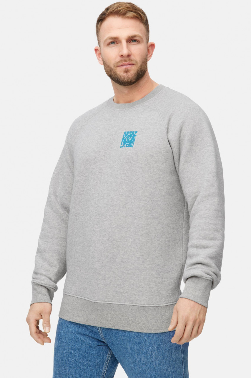 Derbe Sweatshirt Derber Wirbel Herren Grau Crewneck GOTS