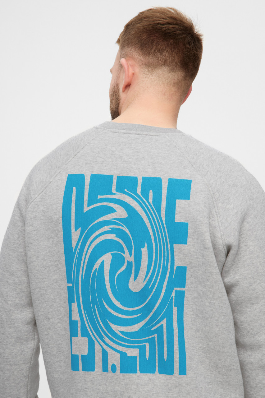 Derbe Sweatshirt Derber Wirbel Herren Grau Crewneck GOTS