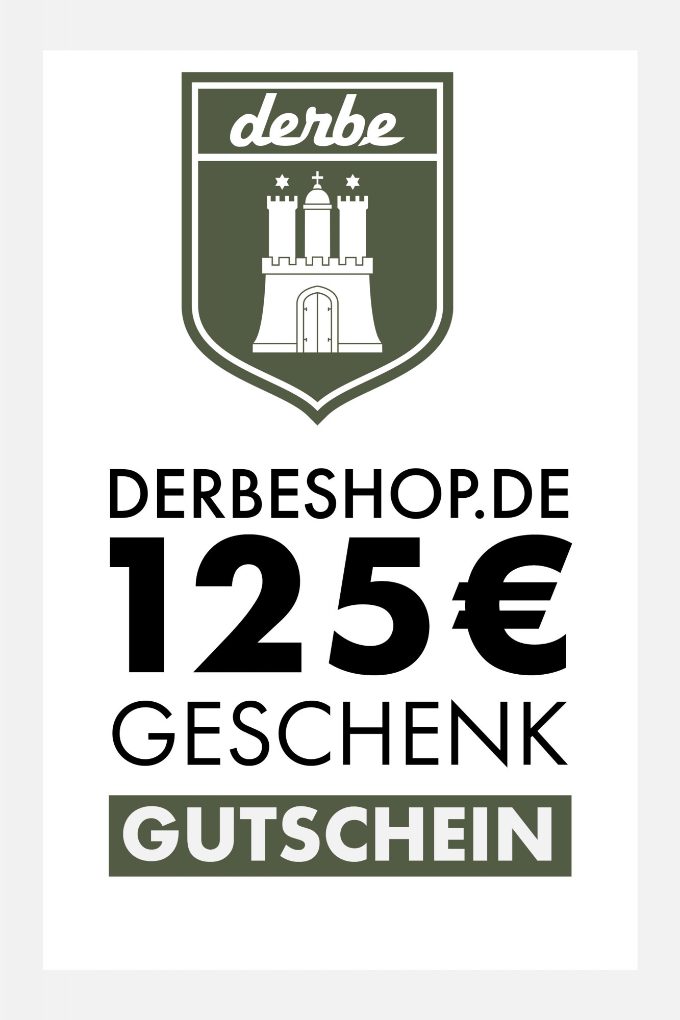 DERBESHOP Geschenkgutschein 125 EUR