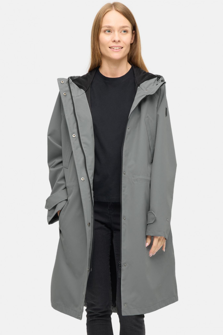 Derbe Regenjacke Damen Deutby Grau