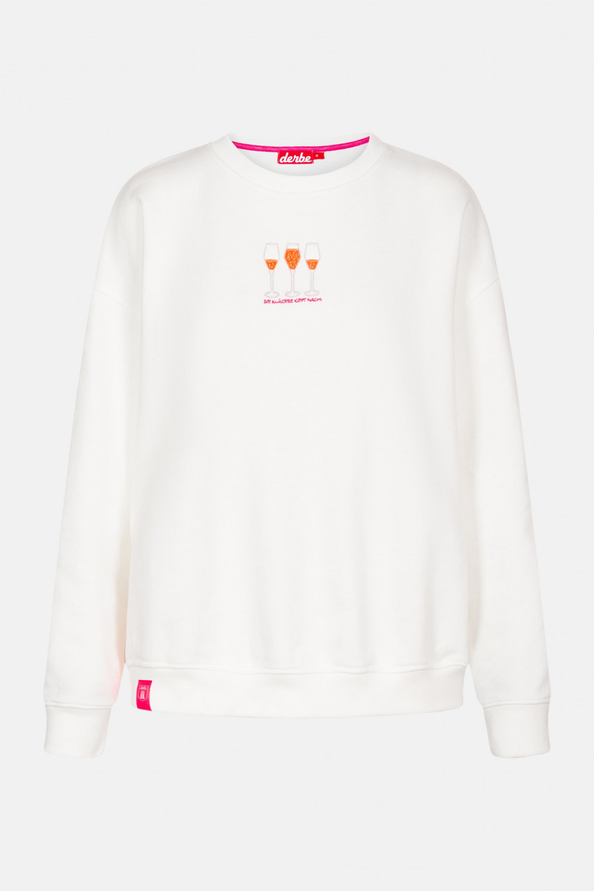 Derbe Die Klügere Crewneck Damen Pullover Off White Weiß