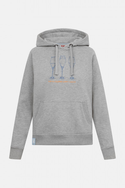 Derbe Hoodie Die Klügere Damen Grau