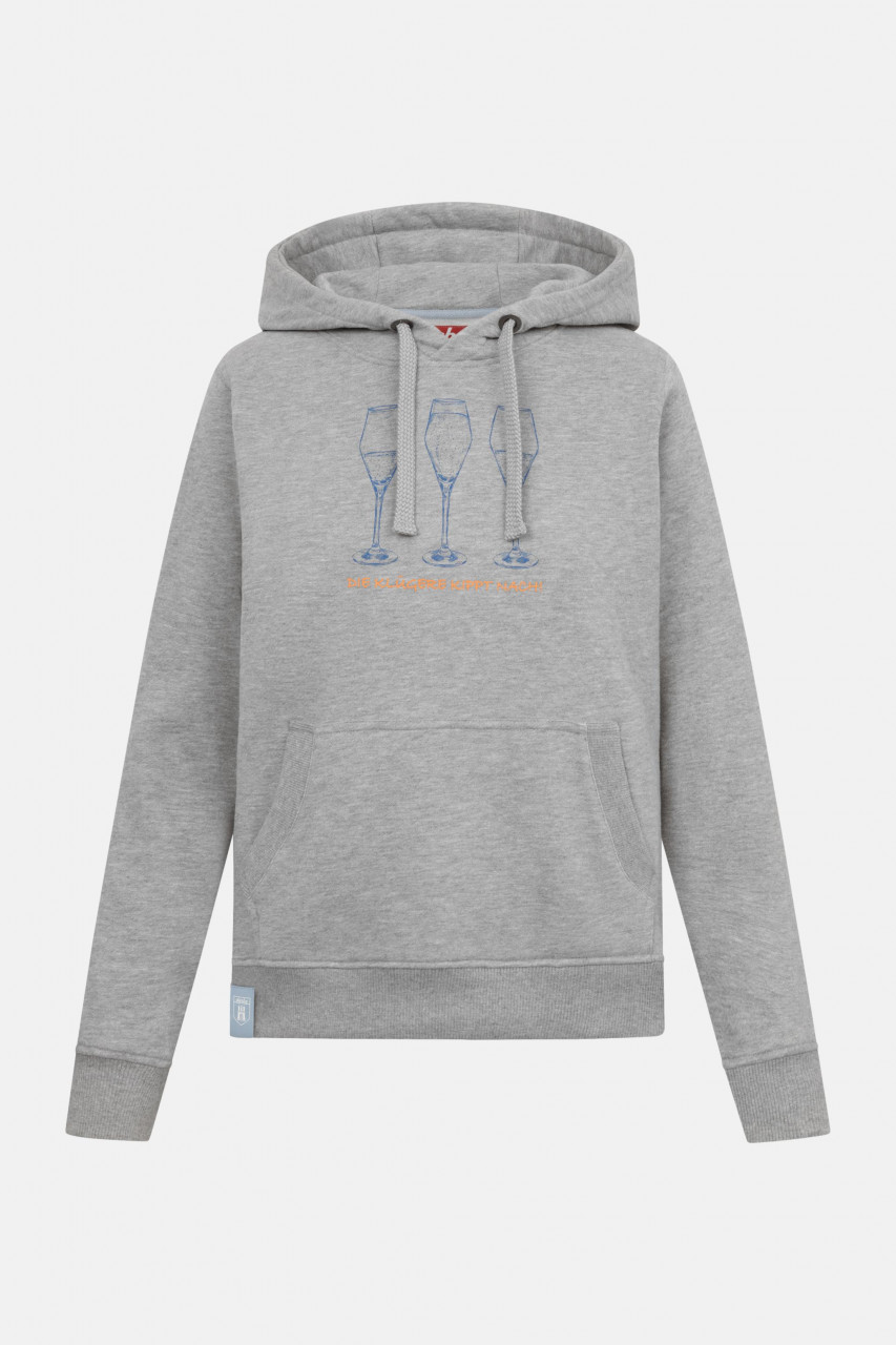 Derbe Hoodie Die Klügere Damen Grau