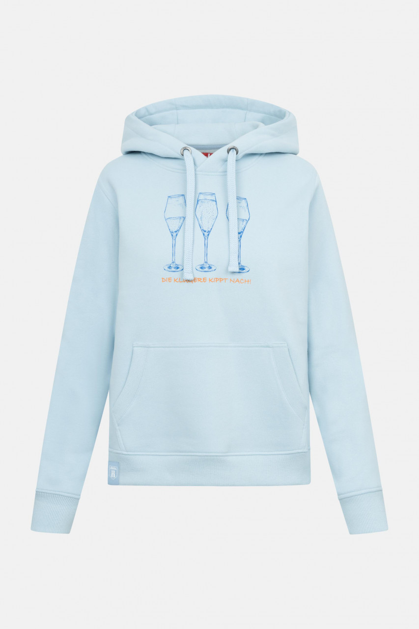 Die Klügere Damen Hoodie Skyride Hellblau |