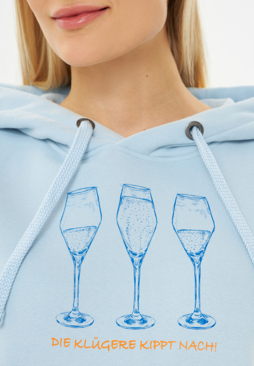 Derbe Hoodie Die Klügere Damen Hellblau