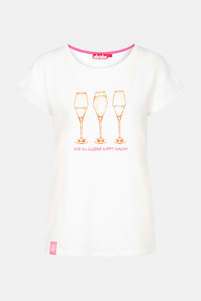 Derbe Die Klügere Damen T-Shirt Off White Weiß Derbe Die Klügere Damen T-Shirt Off White Weiß