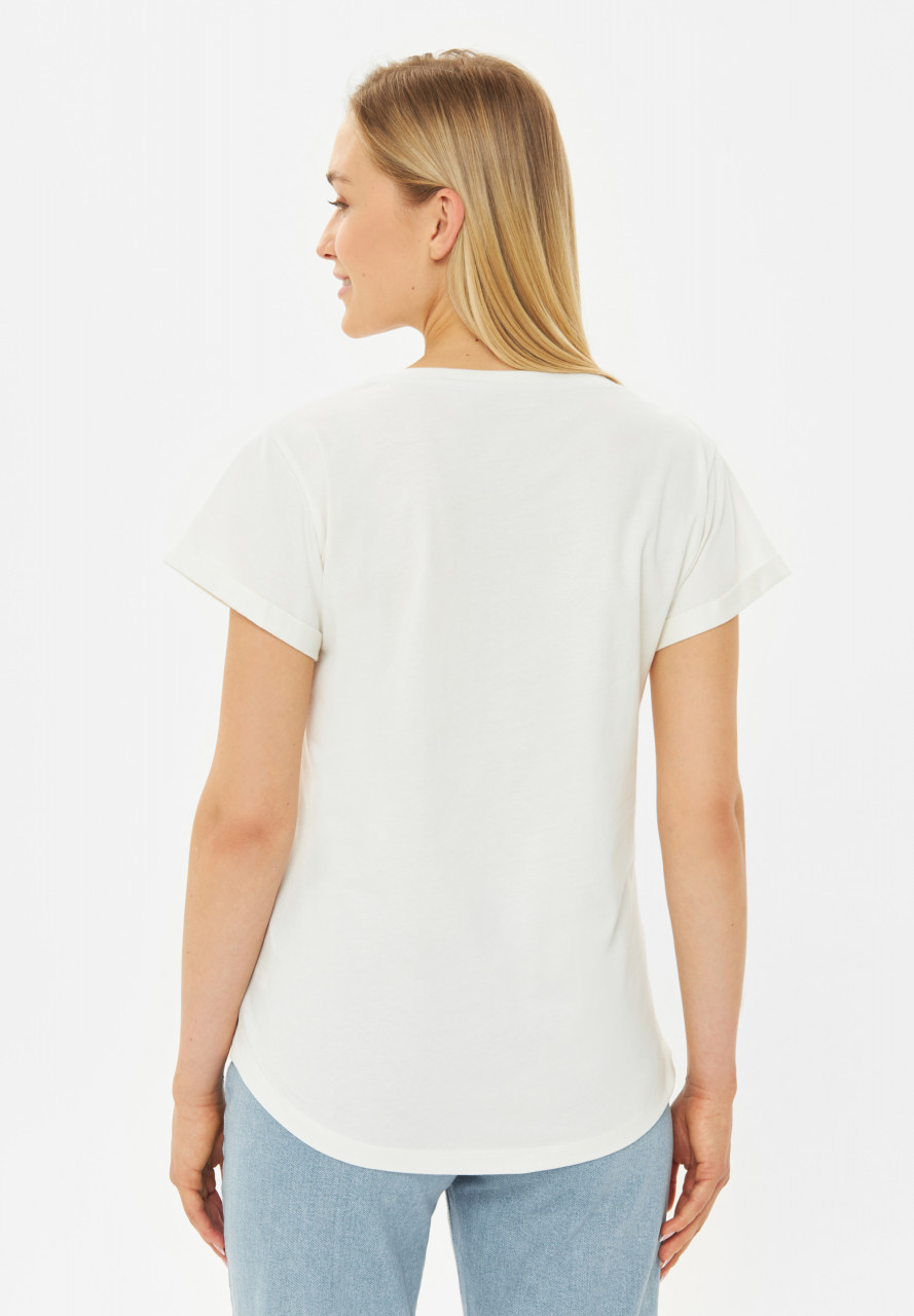 Derbe T-Shirt Die Klügere Damen Weiß